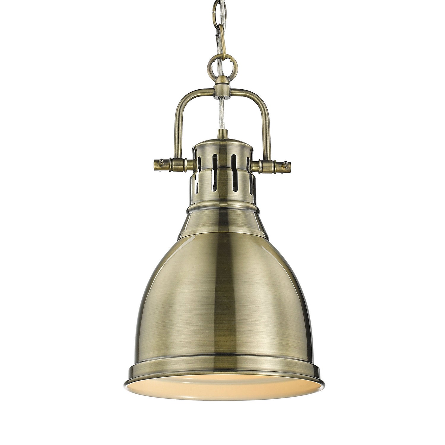 Golden - 3602-S AB-AB - One Light Pendant - Duncan - Aged Brass