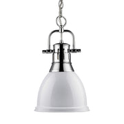Golden - 3602-S CH-WH - One Light Pendant - Duncan - Chrome