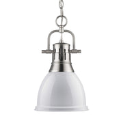 Golden - 3602-S PW-WH - One Light Pendant - Duncan - Pewter