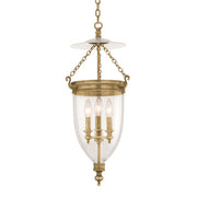 Hudson Valley - 142-AGB - Three Light Pendant - Hanover - Aged Brass