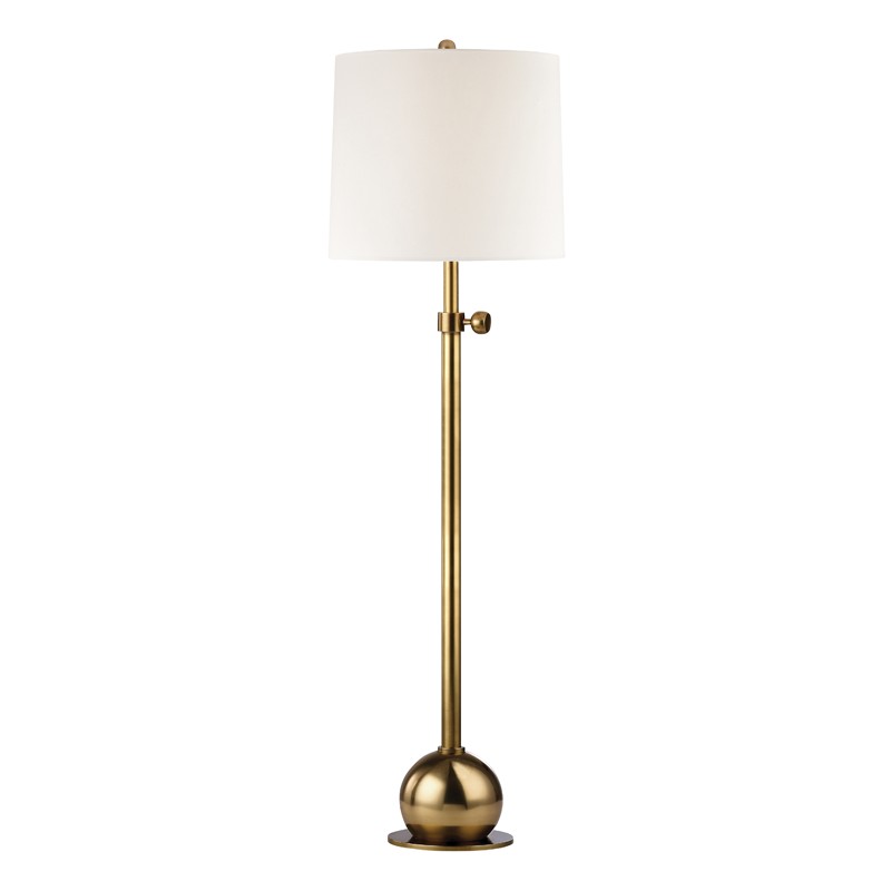 Hudson Valley - L116-VB-WS - One Light Floor Lamp - Marshall - Vintage Brass