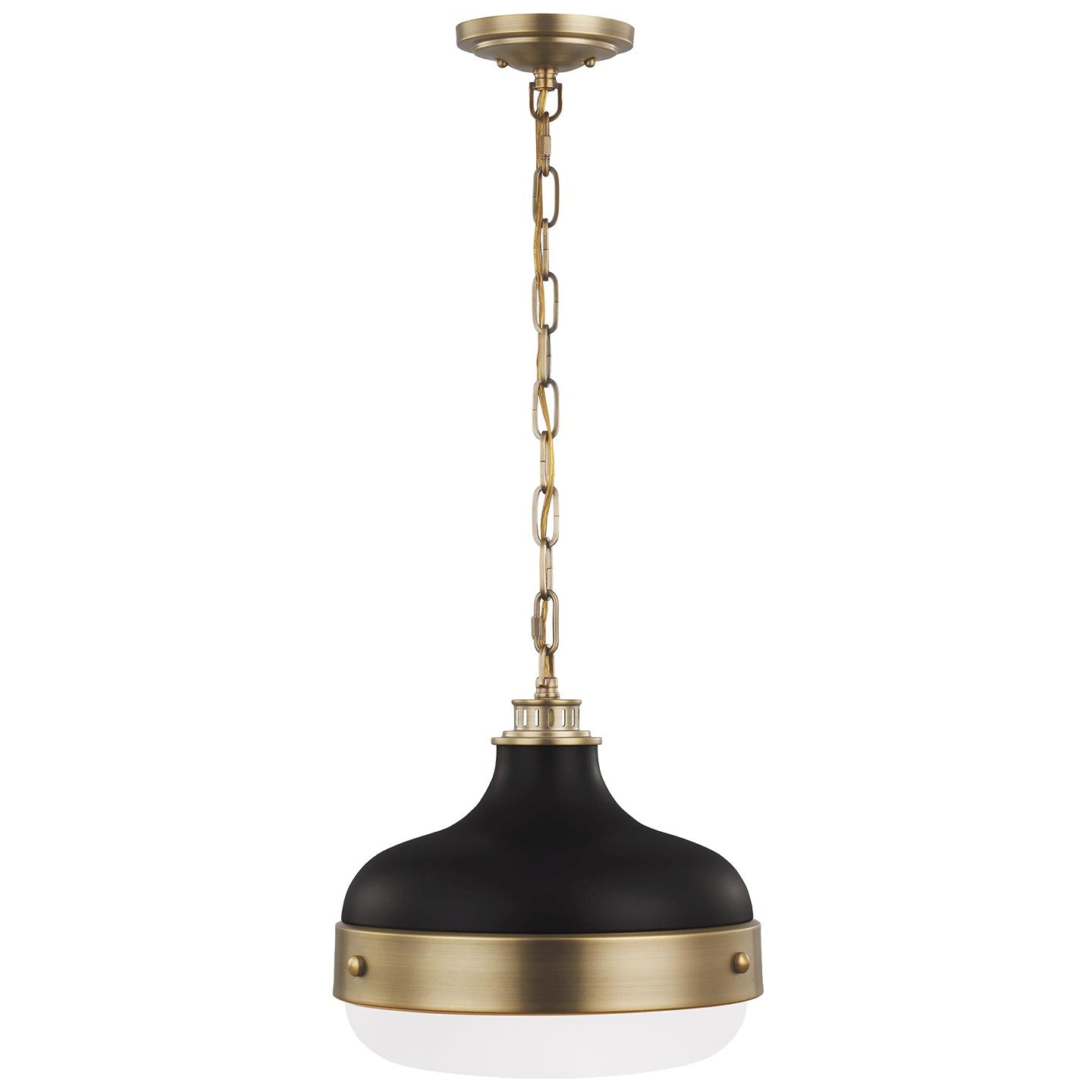 Generation Lighting - P1283DAB/MB - Two Light Pendant - Cadence - Dark Antique Brass / Matte Black