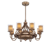 Savoy House - 36-329-FD-21 - Eight Light Fan D'lier - Etesian - Burnished Russet