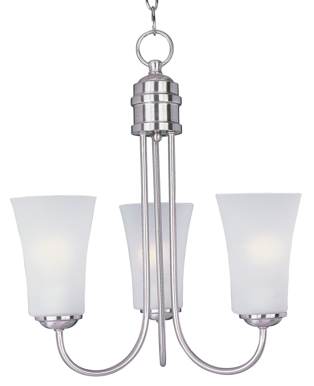 Maxim - 10043FTSN - Three Light Chandelier - Logan - Satin Nickel