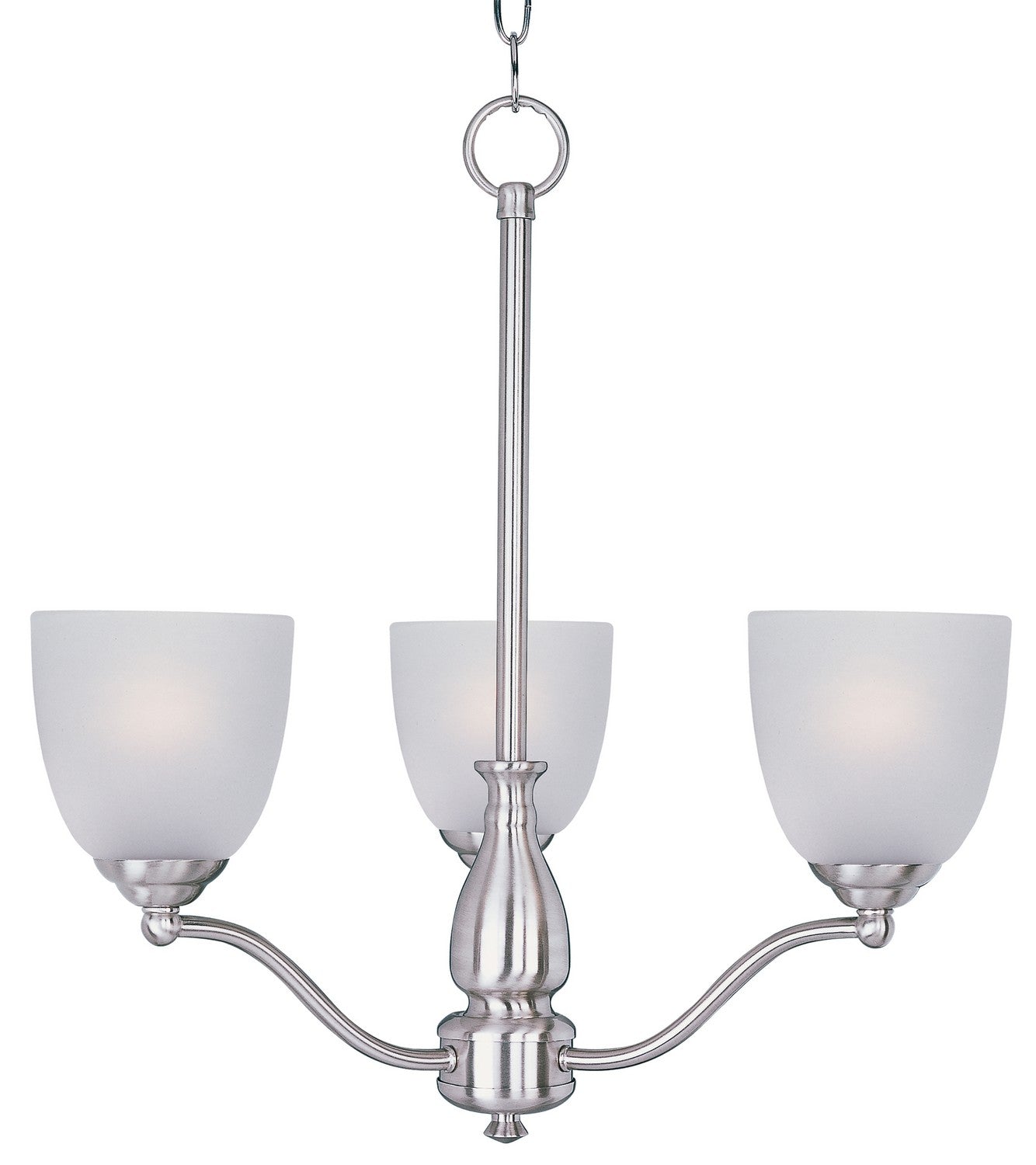 Maxim - 10064FTSN - Three Light Chandelier - Stefan - Satin Nickel