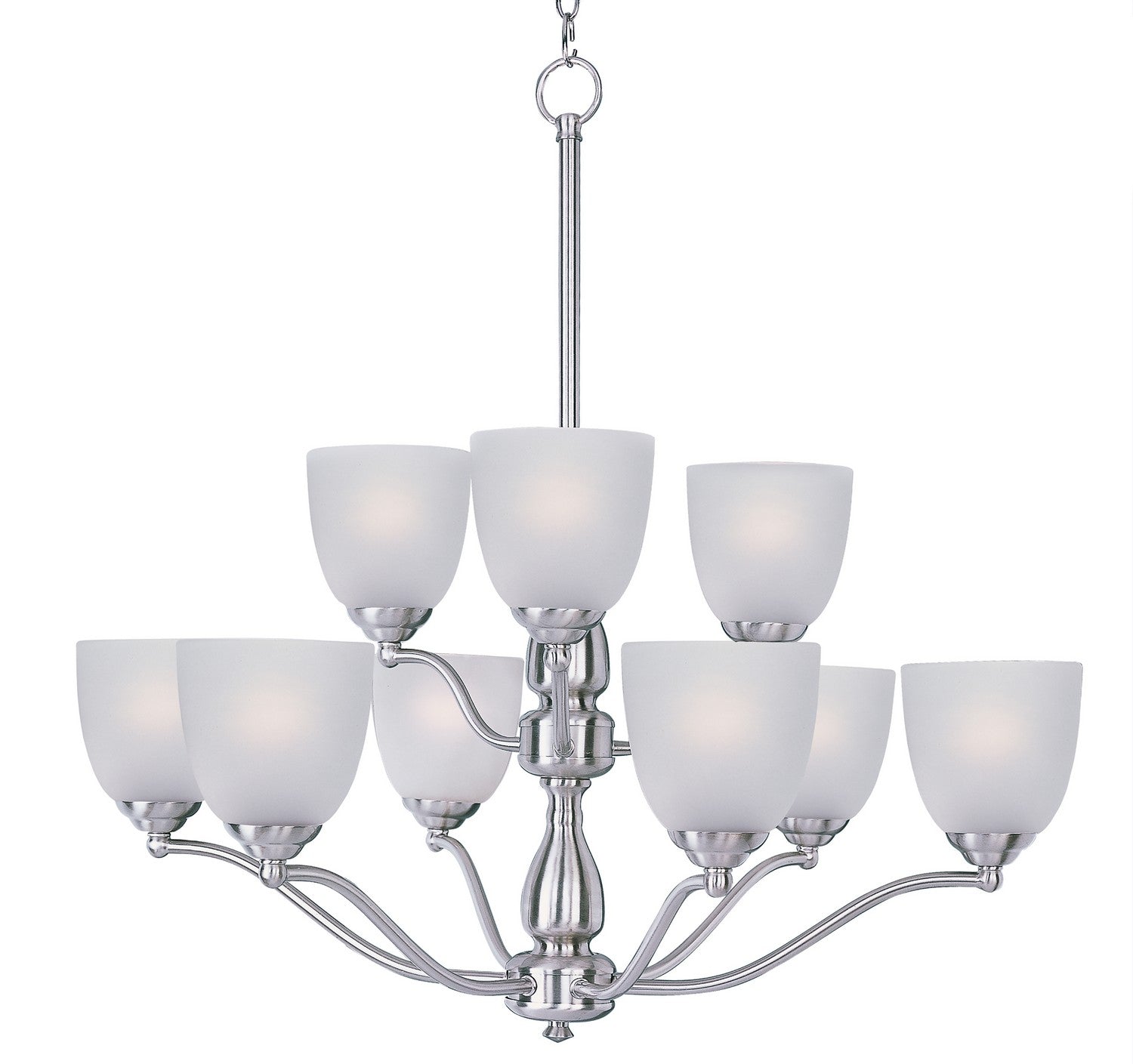 Maxim - 10066FTSN - Nine Light Chandelier - Stefan - Satin Nickel