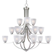 Maxim - 11228FTSN - 15 Light Chandelier - Axis - Satin Nickel