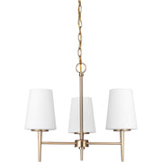 Generation Lighting - 3140403-848 - Three Light Chandelier - Driscoll - Satin Brass