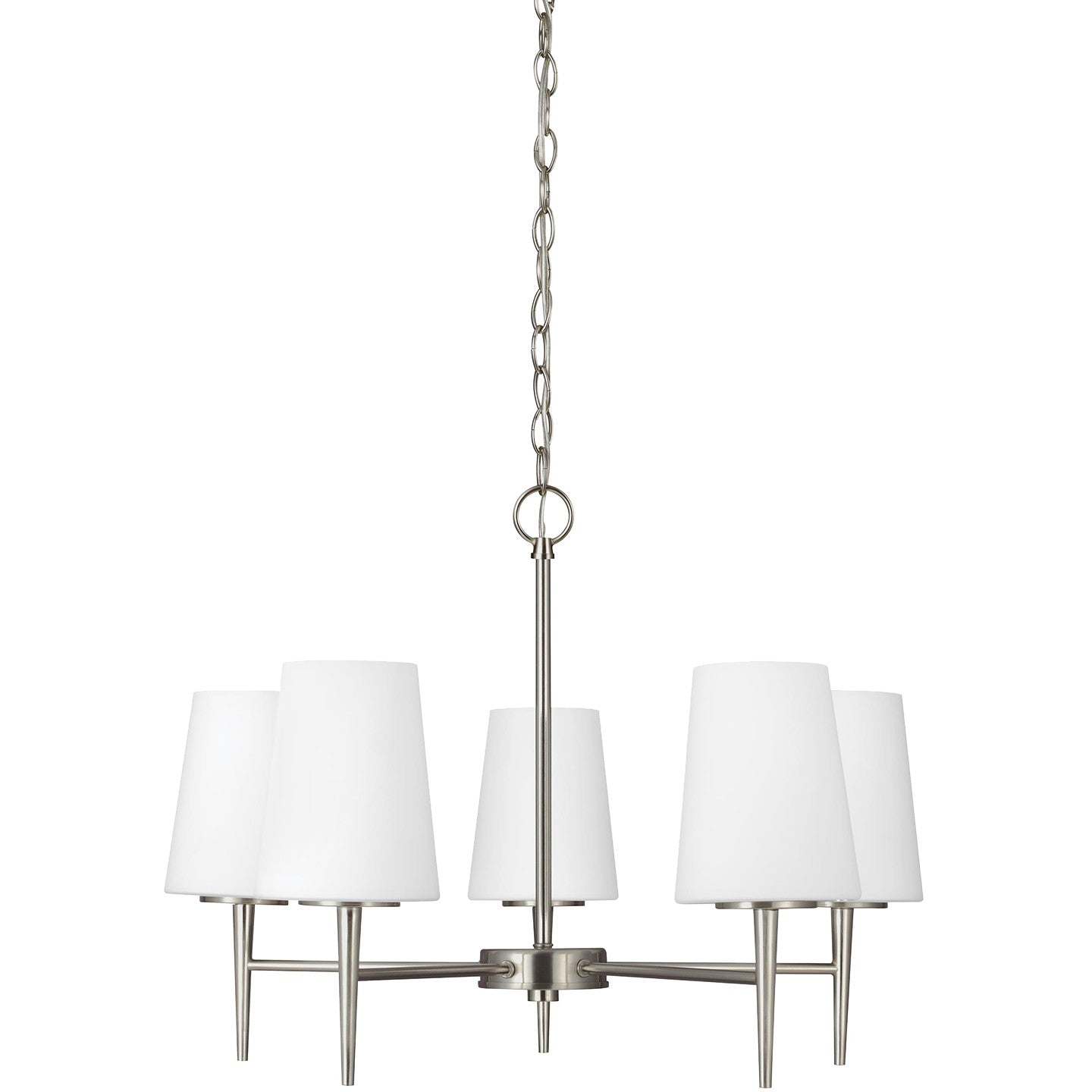 Generation Lighting - 3140405-962 - Five Light Chandelier - Driscoll - Brushed Nickel