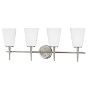 Generation Lighting - 4440404-962 - Four Light Wall / Bath - Driscoll - Brushed Nickel