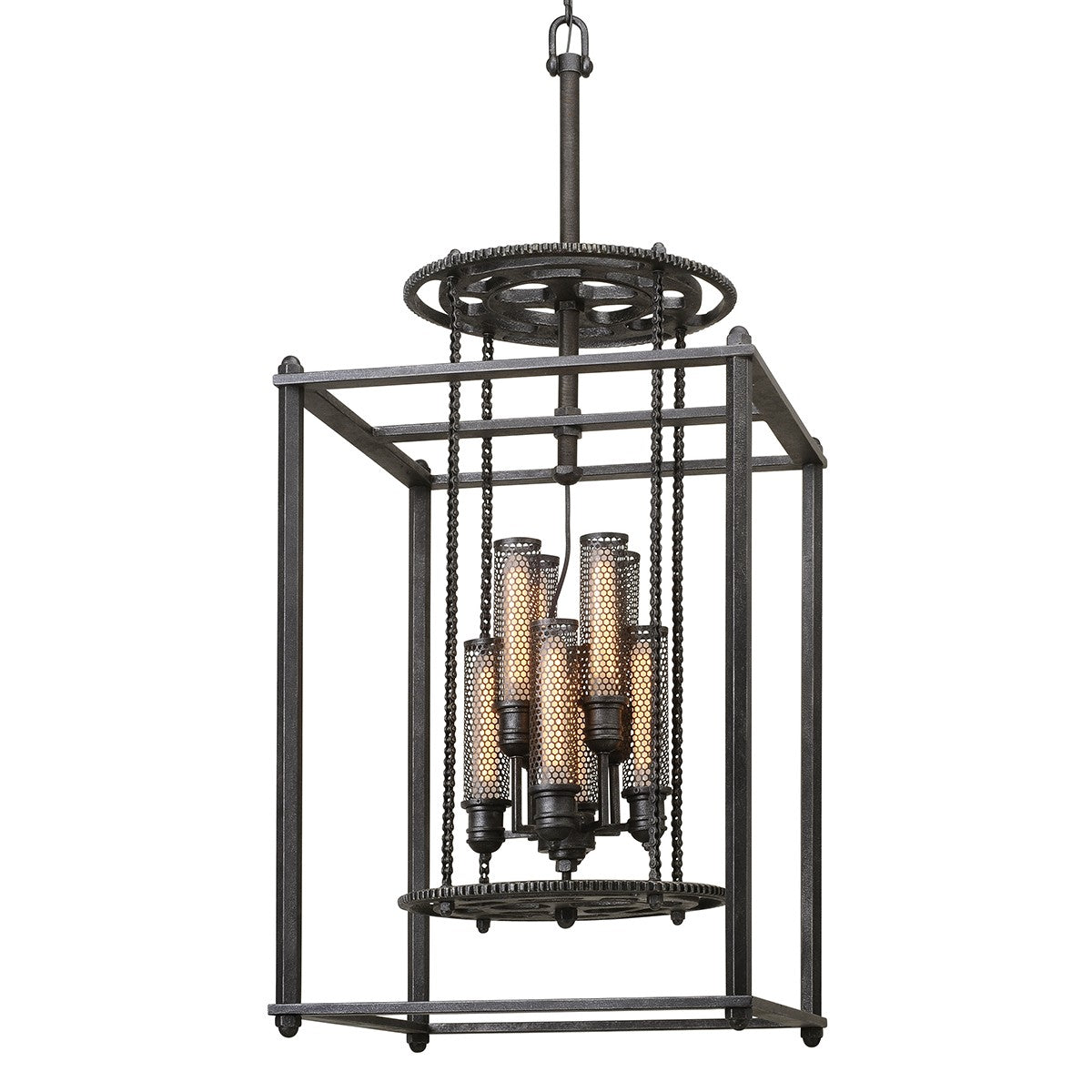 Troy Lighting - F3838 - Eight Light Pendant - Atlas - Aged Pewter