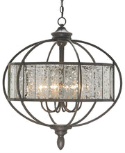 Currey and Company - 9330 - Six Light Chandelier - Bronze Gold/Raj Mirror