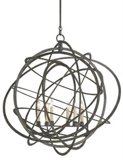 Currey and Company - 9488 - Six Light Chandelier - Black Iron