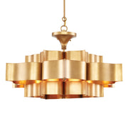 Currey and Company - 9494 - Six Light Chandelier - Antique Gold Leaf