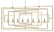 Currey and Company - 9542 - Eight Light Chandelier - Contemporary Gold Leaf