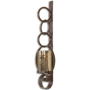 Uttermost - 19850 - Wall Sconce - Falconara - Rust Brown w/Burnished Edges