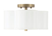 Capital Lighting - 4452BG-557 - Two Light Semi Flush Mount - Quinn - Brushed Gold