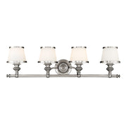 Hudson Valley - 2004-PN - Four Light Bath Bracket - Milton - Polished Nickel