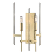 Hudson Valley - 9902-AGB - Two Light Wall Sconce - Bari - Aged Brass