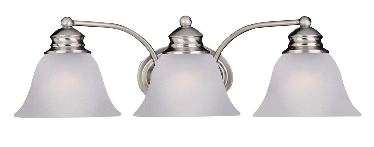 Maxim - 2688FTSN - Three Light Bath Vanity - Malaga - Satin Nickel