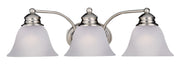 Maxim - 2688FTSN - Three Light Bath Vanity - Malaga - Satin Nickel