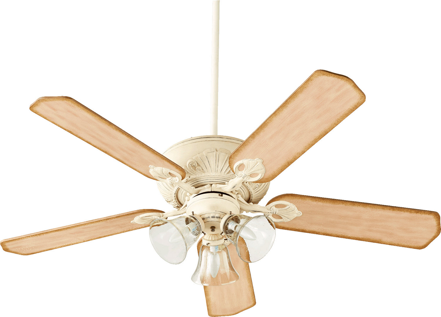 Quorum - 78525-1970 - 52"Ceiling Fan - Chateaux - Persian White|Clear Seeded
