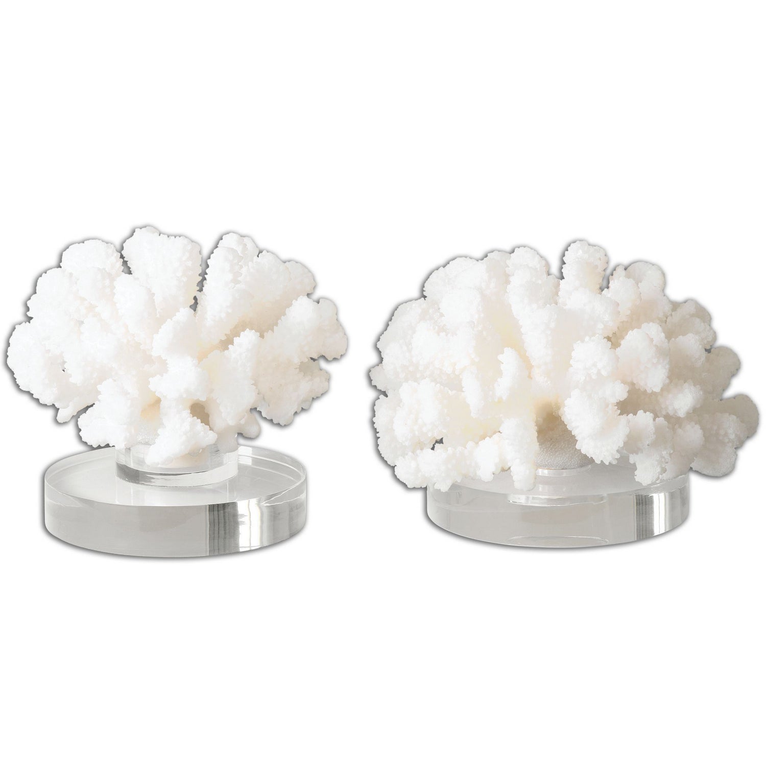 Uttermost - 19910 - Sculpture, Set/2 - Hard Coral - Textured Cream