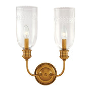 Hudson Valley - 292-AGB - Two Light Wall Sconce - Lafayette - Aged Brass