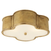 Visual Comfort Signature - AH 4015NB-FG - Three Light Flush Mount - Basil - Natural Brass