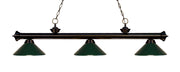 Z-Lite - 200-3BRZ-MDG - Three Light Billiard - Riviera - Bronze