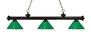 Z-Lite - 200-3BRZ-PGR - Three Light Billiard - Riviera - Bronze