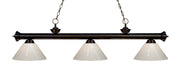Z-Lite - 200-3BRZ-PWH - Three Light Billiard - Riviera - Bronze