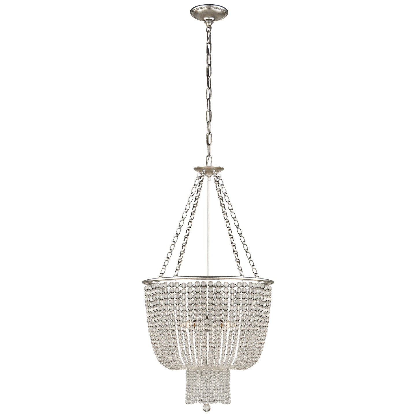 Visual Comfort Signature - ARN 5102BSL-CG - Four Light Chandelier - Jacqueline - Burnished Silver Leaf