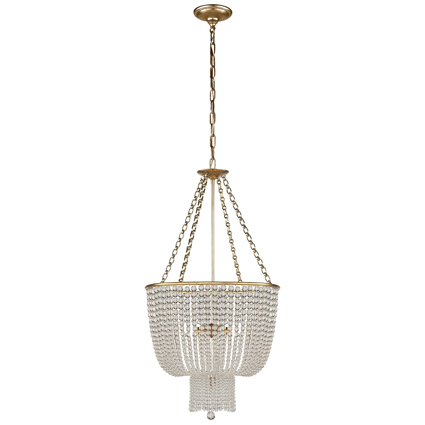 Visual Comfort Signature - ARN 5102HAB-CG - Four Light Chandelier - Jacqueline - Hand-Rubbed Antique Brass