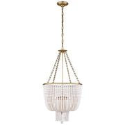 Visual Comfort Signature - ARN 5102HAB-WG - Four Light Chandelier - Jacqueline - Hand-Rubbed Antique Brass