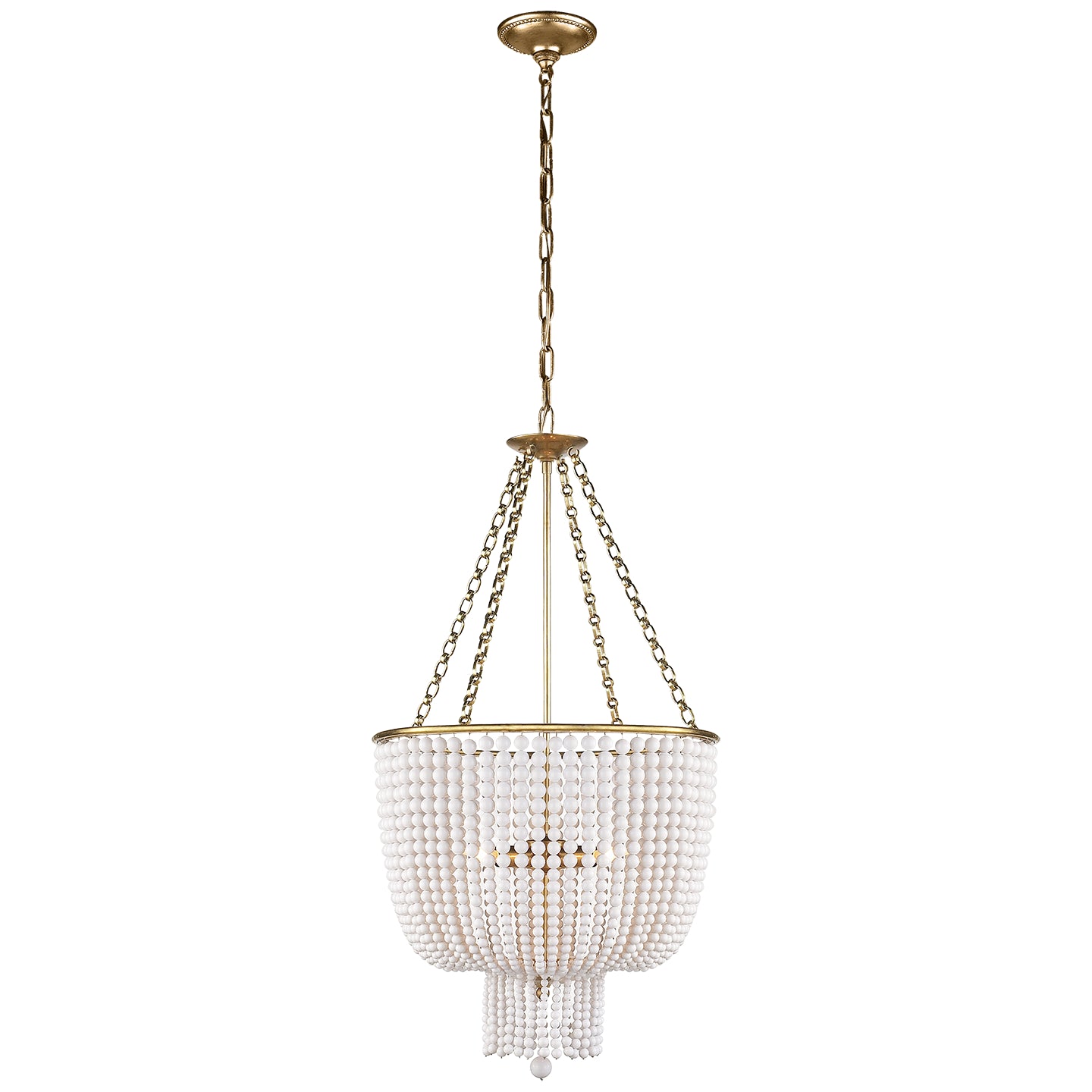 Visual Comfort Signature - ARN 5102HAB-WG - Four Light Chandelier - Jacqueline - Hand-Rubbed Antique Brass
