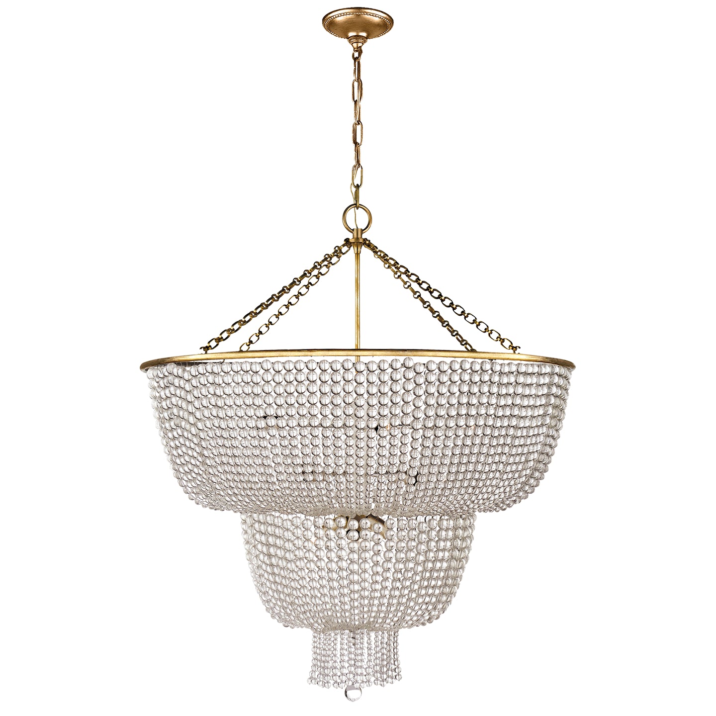 Visual Comfort Signature - ARN 5104HAB-CG - 12 Light Chandelier - Jacqueline - Hand-Rubbed Antique Brass