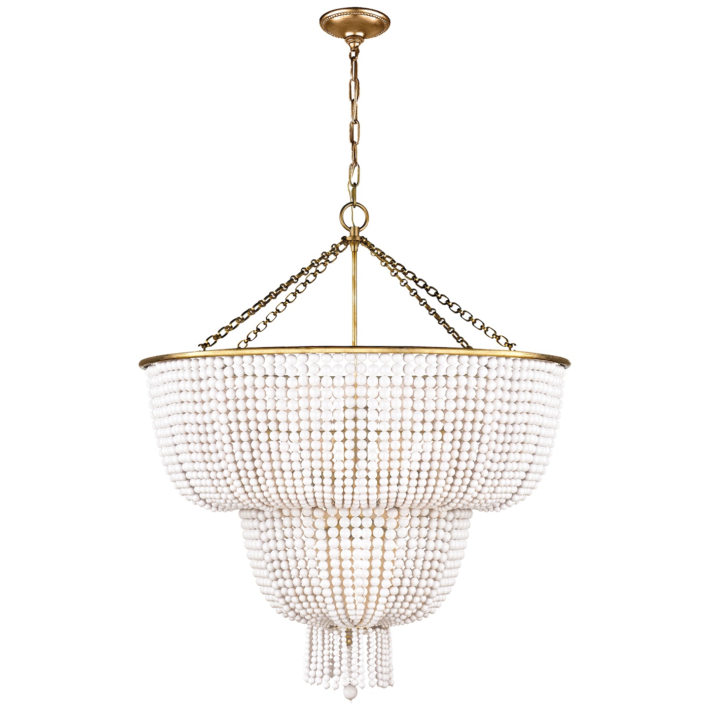 Visual Comfort Signature - ARN 5104HAB-WG - 12 Light Chandelier - Jacqueline - Hand-Rubbed Antique Brass