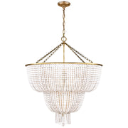 Visual Comfort Signature - ARN 5104HAB-WG - 12 Light Chandelier - Jacqueline - Hand-Rubbed Antique Brass