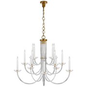 Visual Comfort Signature - ARN 5116HAB-CG - 15 Light Chandelier - Wharton - Hand-Rubbed Antique Brass
