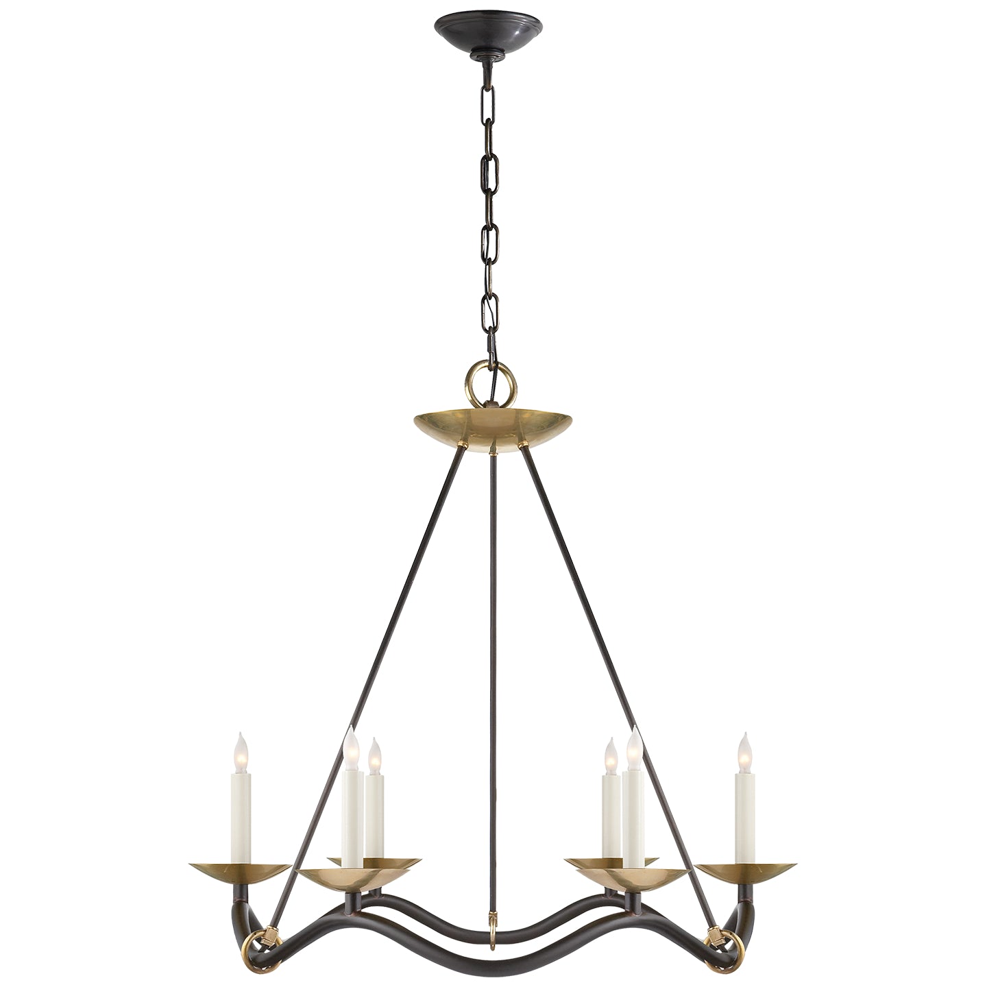 Visual Comfort Signature - S 5040AI - Six Light Chandelier - Choros - Aged Iron