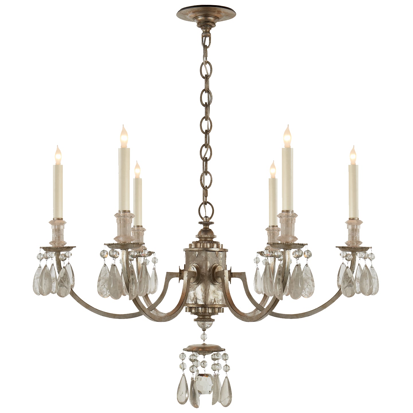 Visual Comfort Signature - TOB 5036BSL - Six Light Chandelier - Elizabeth - Burnished Silver Leaf