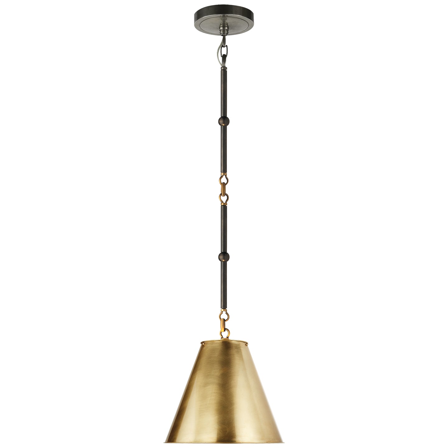 Visual Comfort Signature - TOB 5089BZ/HAB-HAB - One Light Pendant - Goodman - Bronze with Antique Brass