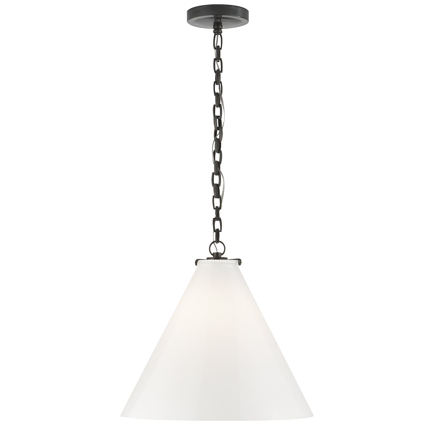 Visual Comfort Signature - TOB 5226BZ/G6-WG - One Light Pendant - Katie Conical - Bronze