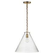 Visual Comfort Signature - TOB 5226HAB/G6-SG - One Light Pendant - Katie Conical - Hand-Rubbed Antique Brass