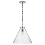 Visual Comfort Signature - TOB 5226PN/G6-SG - One Light Pendant - Katie Conical - Polished Nickel