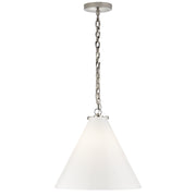 Visual Comfort Signature - TOB 5226PN/G6-WG - One Light Pendant - Katie Conical - Polished Nickel