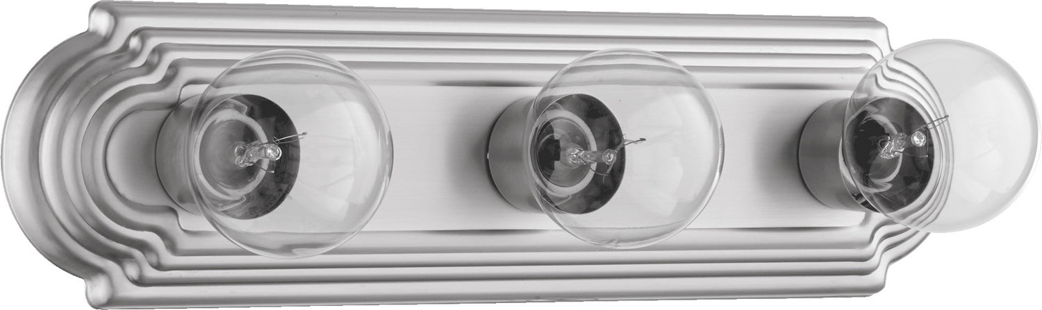 Quorum - 5049-3-65 - Three Light Vanity - 5049 Stepped Vanities - Satin Nickel