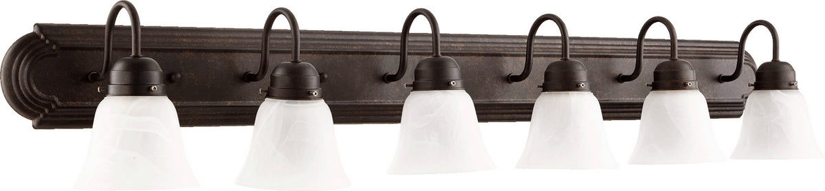 Quorum - 5094-6-144 - Six Light Vanity - Campbell - Toasted Sienna