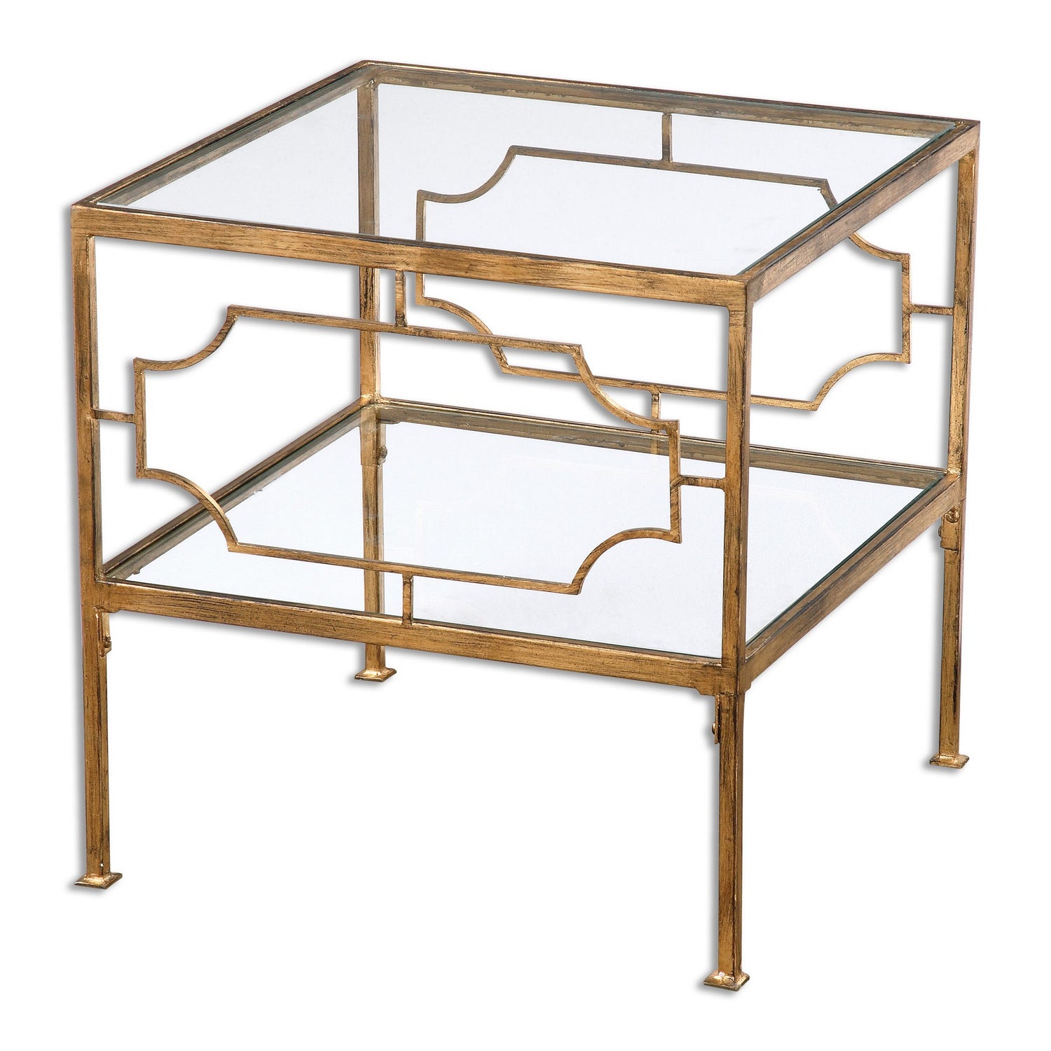 Uttermost - 24477 - Cube Table - Genell - Gold Leafed Iron